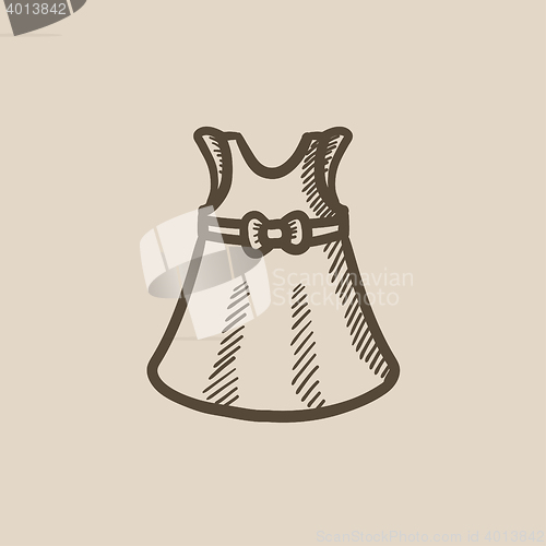 Image of Baby dress sketch icon.