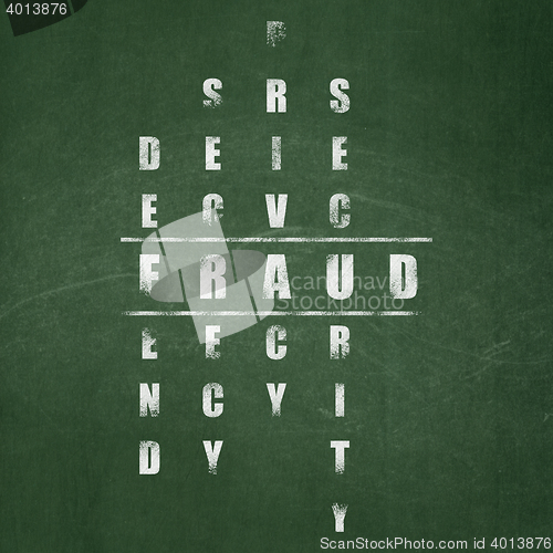 Image of Safety concept: Fraud in Crossword Puzzle