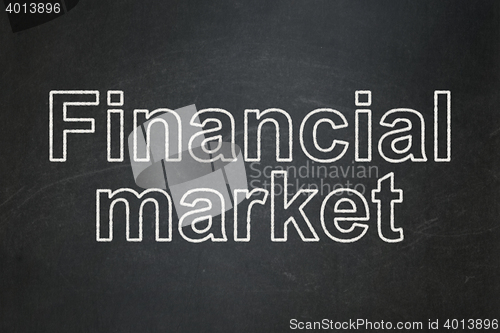 Image of Banking concept: Financial Market on chalkboard background