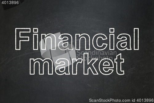 Image of Banking concept: Financial Market on chalkboard background