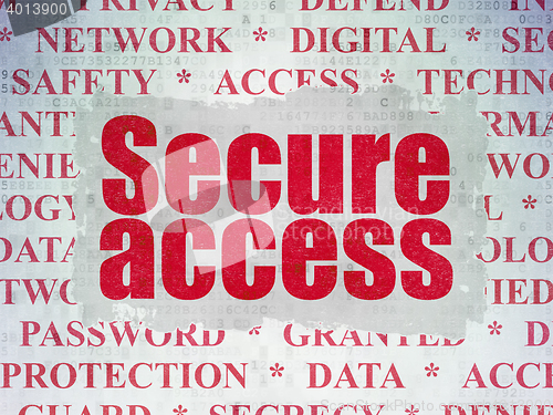 Image of Protection concept: Secure Access on Digital Data Paper background