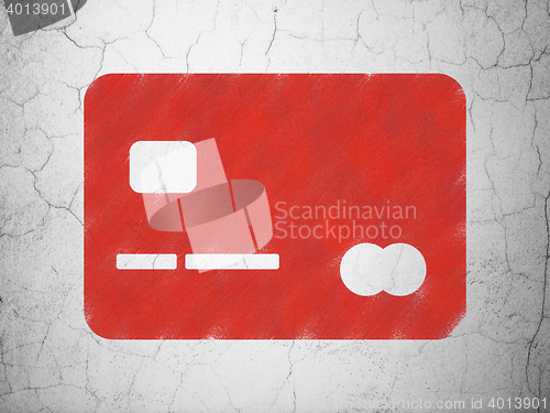 Image of Banking concept: Credit Card on wall background