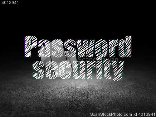 Image of Security concept: Password Security in grunge dark room