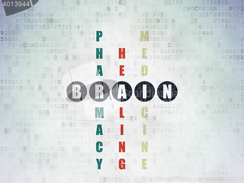 Image of Medicine concept: Brain in Crossword Puzzle