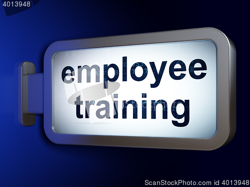 Image of Studying concept: Employee Training on billboard background