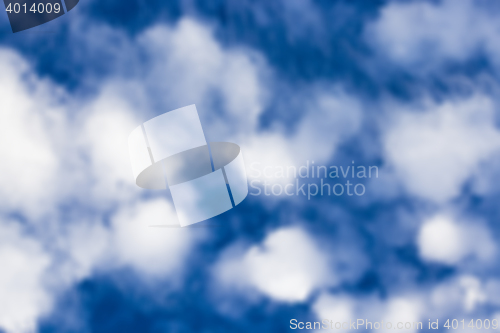 Image of sky with clouds , defocus