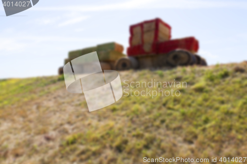 Image of Tractor straw, close-up