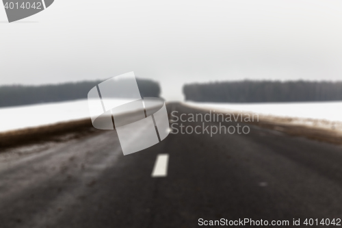 Image of road in the winter