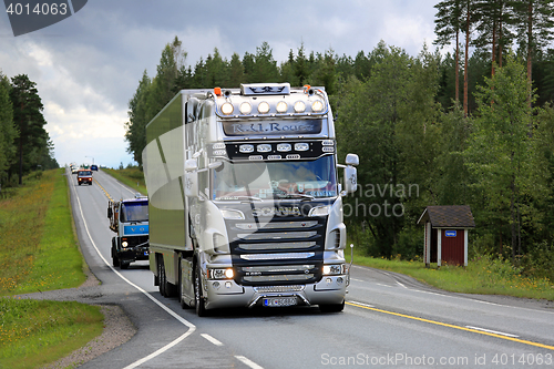 Image of Scania R620 semi R.U.Route on the Road