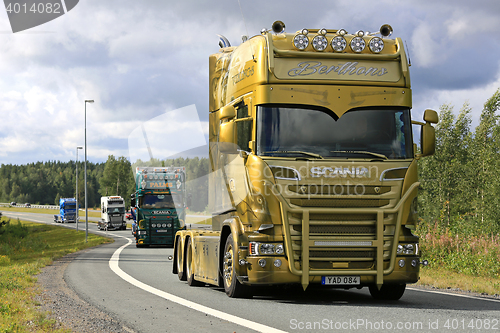 Image of Berthons Scania V8 Vikings on Truck Convoy