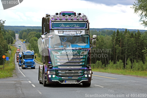 Image of Scania R520 Of Martin Pakos in Convoy on Scenic Road