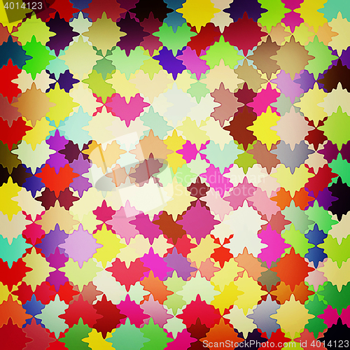 Image of Many-colored puzzle pattern. 3D illustration. Vintage style.