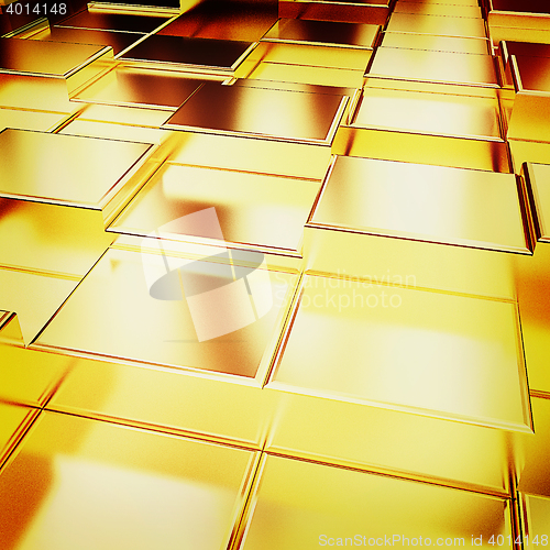 Image of Gold urban background. 3D illustration. Vintage style.