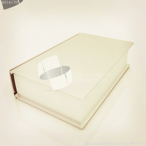 Image of Book. 3D illustration. Vintage style.