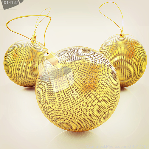 Image of Christmas toys. 3D illustration. Vintage style.