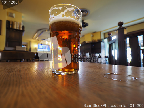 Image of British ale beer pint