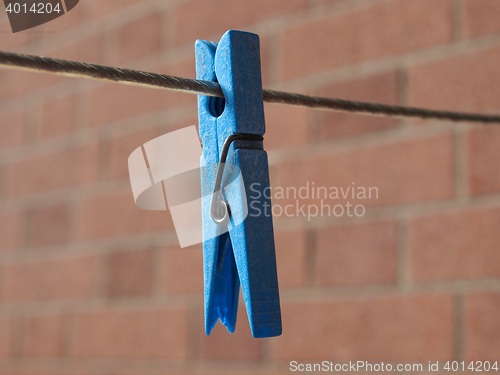 Image of Blue Clothespin peg