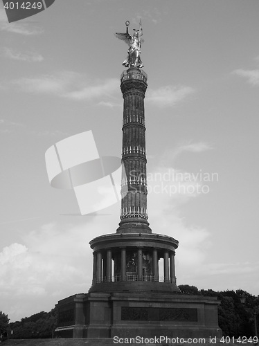 Image of Angel statue in Berlin in black and white