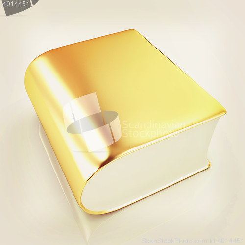 Image of Glossy Book Icon isolated on a white background . 3D illustratio