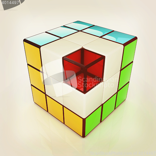 Image of 3d abstract background . 3D illustration. Vintage style.