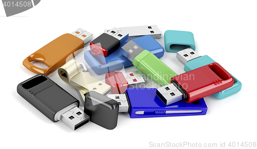 Image of Bunch of usb flash drives