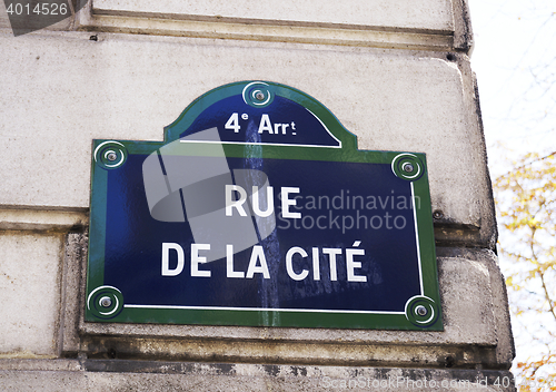 Image of Street sign in Paris