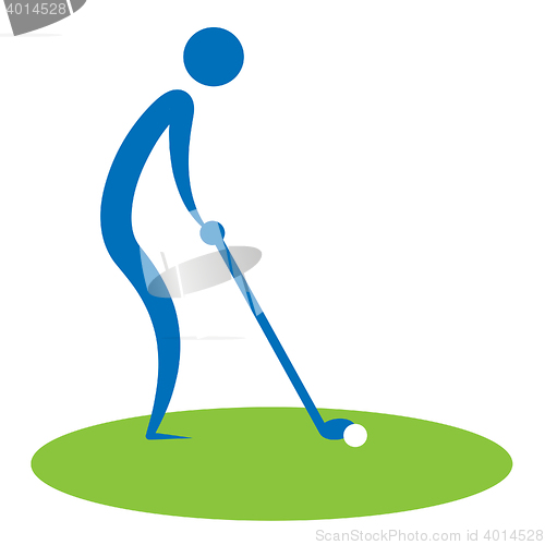 Image of Man Teeing Off Shows Golf Courses And Golfing