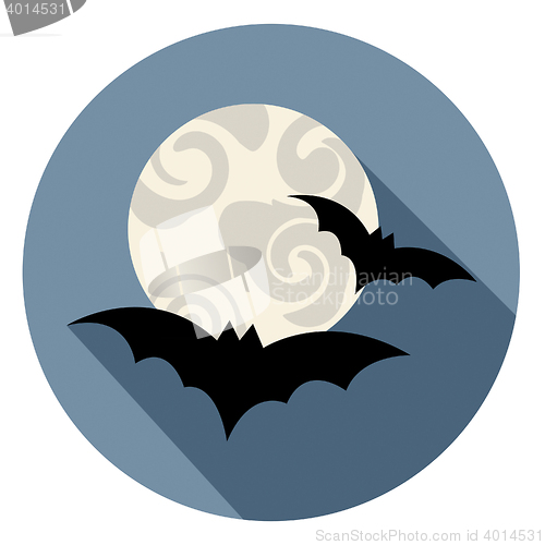 Image of Halloween Bats Icon Means Spooky Horror Symbol