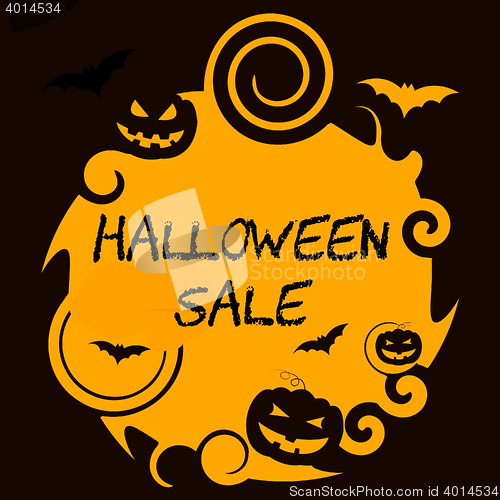 Image of Halloween Sale Means Offer Reduction And Promotion