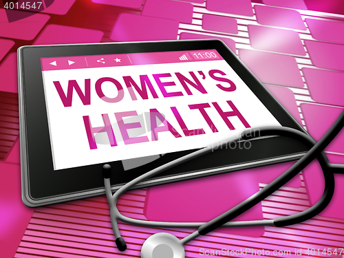 Image of Womens Health Shows Female Care 3d Illustration