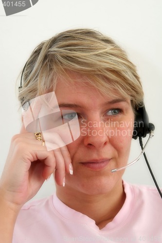 Image of headset woman