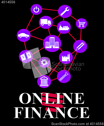 Image of Online Finance Represents Internet Loans And Investment