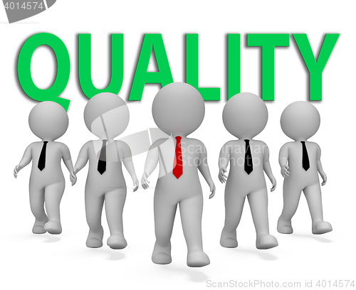 Image of Quality Businessmen Indicates Perfect Quality 3d Rendering