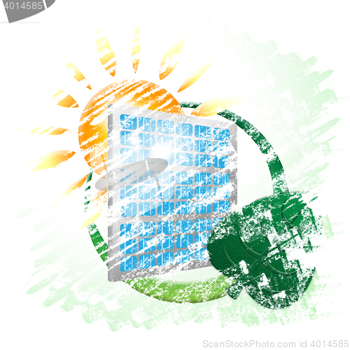 Image of Solar Panel Shows Alternative Energy And Environment