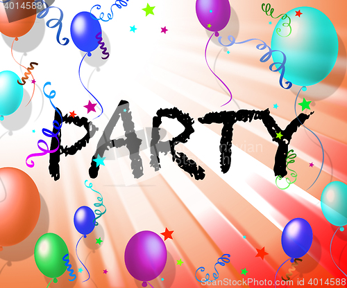 Image of Party Balloons Shows Birthday Joy And Parties