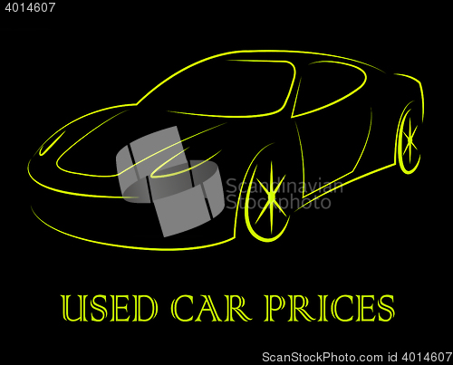 Image of Used Car Prices Shows Second Hand Auto Values