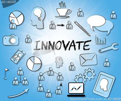 Image of Innovate Icons Means Innovating Creative And Ideas