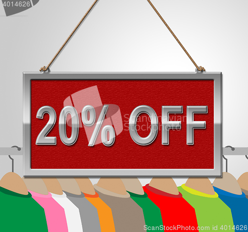 Image of Twenty Percent Off Means Offers Bargains And Discounts