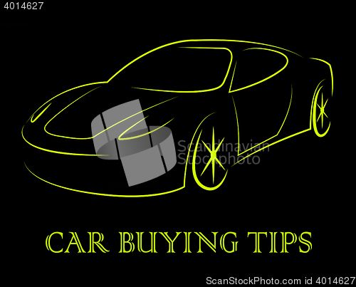 Image of Car Buying Tips Shows Hints Advice And Ideas