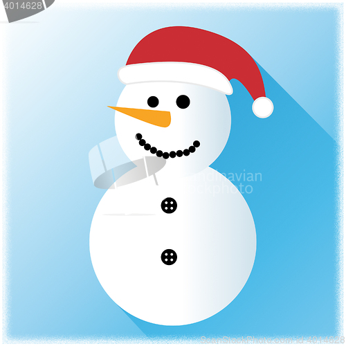 Image of Snowman Icon Represents Merry Xmas Festive Celebration