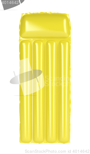 Image of Yellow inflatable beach mattress