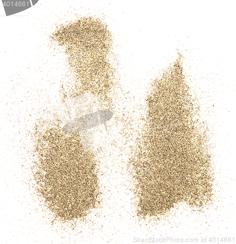 Image of sand on white