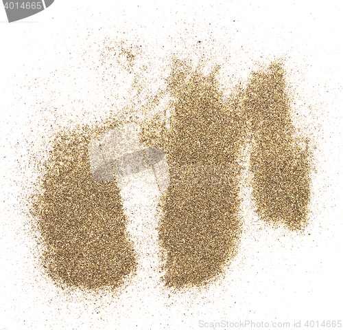 Image of sand on white