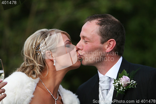 Image of wedding kiss