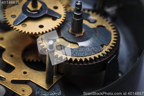 Image of The macro view of clock mechanism