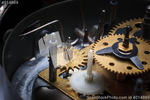 Image of The macro view of clock mechanism