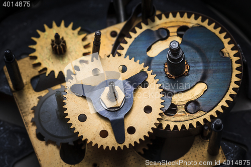 Image of The macro view of clock mechanism