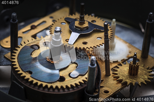 Image of The macro view of clock mechanism