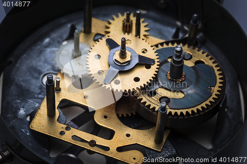 Image of The macro view of clock mechanism