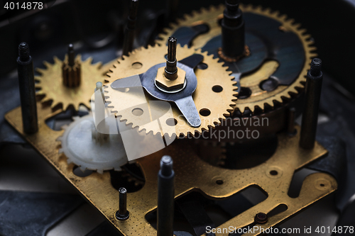 Image of The macro view of clock mechanism